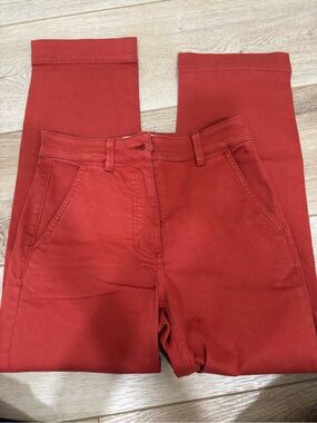 Everlane Red High-Rise Trousers